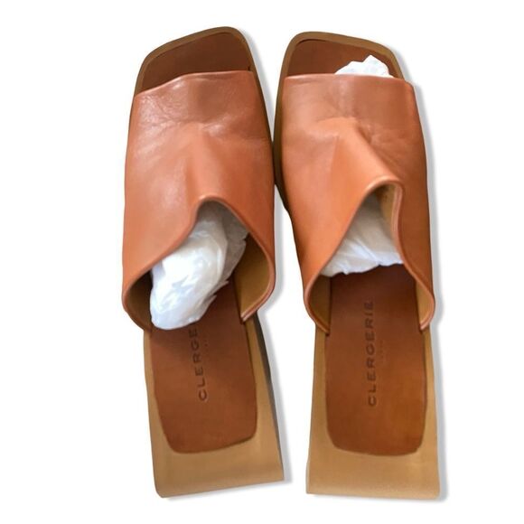 Robert Clergerie Emilia wedges platforms shoes brown slides 40 10 NEW $545 - Picture 10 of 14